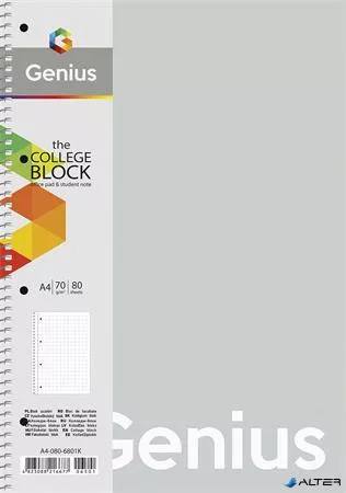 Spirálfüzet, A4, vonalas, 80 lap, PP borító, SHKOLYARYK "Genius Pastel", vegyes