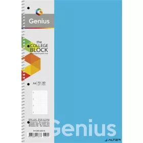   Spirálfüzet, A4, kockás, 80 lap, PP bortító, SHKOLYARYK "Genius", vegyes