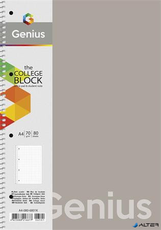 Spirálfüzet, A4, vonalas, 80 lap, PP borító, SHKOLYARYK 'Genius', vegyes