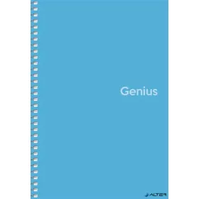   Spirálfüzet, A5, kockás, 80 lap, PP borító, SHKOLYARYK "Genius", vegyes