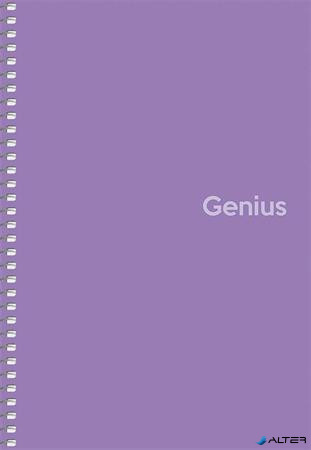 Spirálfüzet, A5, kockás, 80 lap, PP borító, SHKOLYARYK 'Genius', vegyes