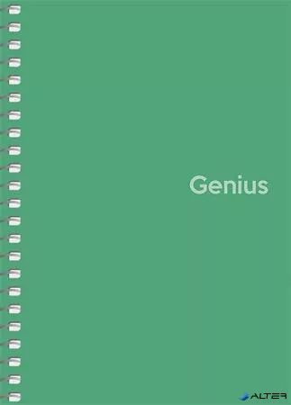Spirálfüzet, A6, kockás, 80 lap, PP borító, SHKOLYARYK "Genius", vegyes