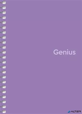 Spirálfüzet, A6, kockás, 80 lap, PP borító, SHKOLYARYK "Genius", vegyes