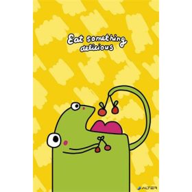   Jegyzetfüzet, A6, kockás, 80 lap, SHKOLYARYK 'Love Monster', vegyes