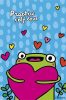 Jegyzetfüzet, A6, kockás, 80 lap, SHKOLYARYK "Love Monster", vegyes
