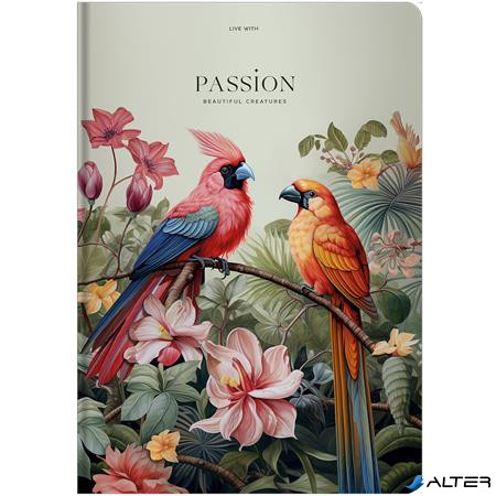 Jegyzetfüzet, A4, kockás, 80 lap, keményfedeles, SHKOLYARYK "Passion"