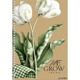   Spirálfüzet, A5, sima, 96 lap, SHKOLYARYK "We Grow", vegyes