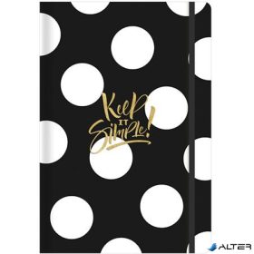   Jegyzetfüzet, A5, vonalas, sima, pontrácsos, 96 lap, keményfedeles, SHKOLYARYK 'find Inspirations', vegyes minta