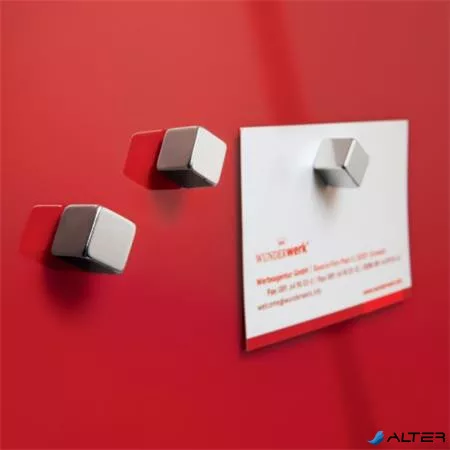 Extra erős kockamágnes, 10 db, SIGEL 'SuperDym', ezüst