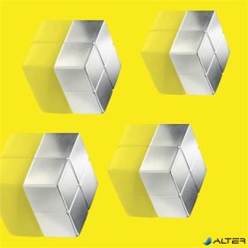   Extra erős kockamágnes, 4 db, SIGEL 'SuperDym', ezüst