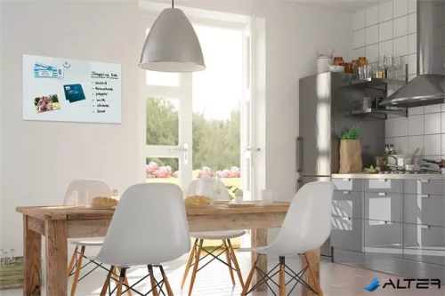 Mágneses üvegtábla, 60x40 cm, BE!BOARD, fehér