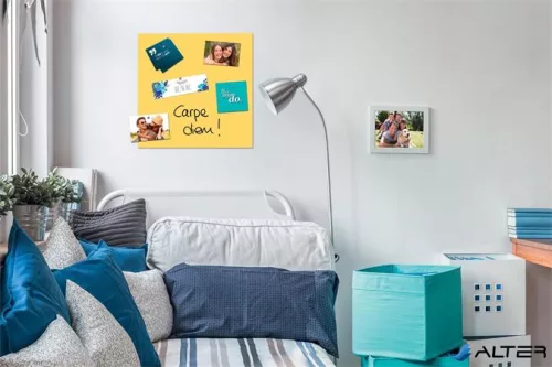 Mágneses üvegtábla, 60x40 cm, BE!BOARD, napsárga