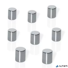   Erős henger alakú mágnes, 8 db, BE!BOARD "Neodymium" ezüst