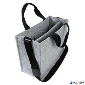   Irodai válltáska, vállpánttal, M méret, 36x28x15 cm, SIGEL 'Classic', világosszürke