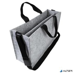   Irodai válltáska, vállpánttal, L méret, 50x28x15 cm, SIGEL 'Classic', világosszürke