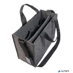   Irodai válltáska, vállpánttal, M méret, 36x28x15 cm, SIGEL 'Classic', sötétszürke