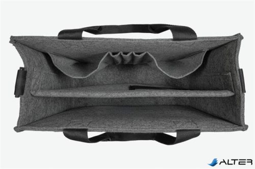 Irodai válltáska, vállpánttal, M méret, 36x28x15 cm, SIGEL 'Classic', sötétszürke