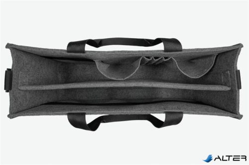 Irodai válltáska, vállpánttal, L méret, 50x28x15 cm, SIGEL 'Classic', sötétszürke