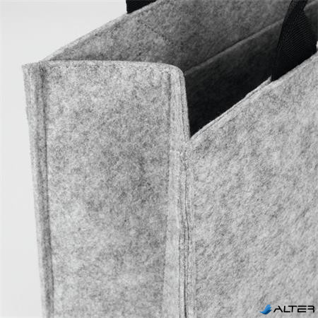 Irodai válltáska, M méret, 36x28x15 cm, SIGEL 'Basic', világosszürke