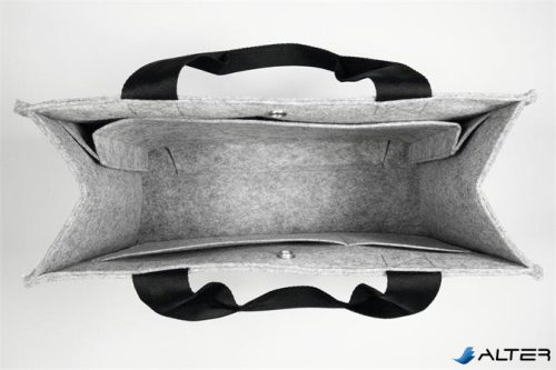 Irodai válltáska, M méret, 36x28x15 cm, SIGEL 'Basic', világosszürke