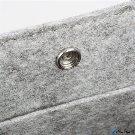 Irodai válltáska, M méret, 36x28x15 cm, SIGEL 'Basic', világosszürke