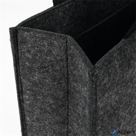 Irodai válltáska, M méret, 36x28x15 cm, SIGEL 'Basic', sötétszürke