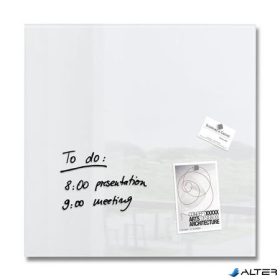 Mágneses üvegtábla, 48x48 cm, SIGEL "Artverum® ", fehér