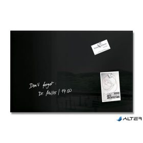 Mágneses üvegtábla, 60x40 cm, SIGEL "Artverum® " fekete