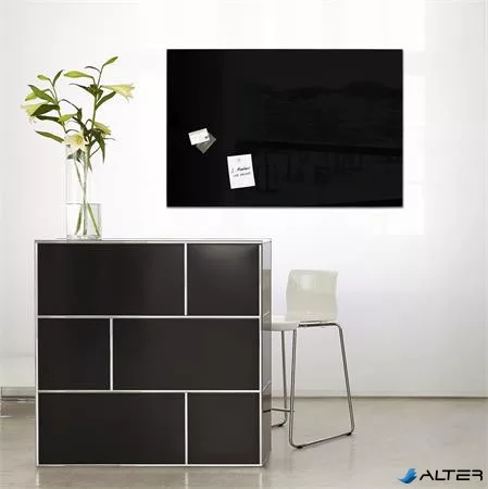 Mágneses üvegtábla, 60x40 cm, SIGEL "Artverum® " fekete