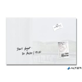 Mágneses üvegtábla, 60x40 cm, SIGEL "Artverum® " fehér