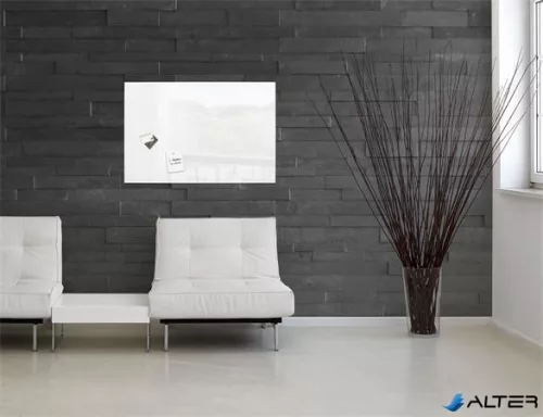 Mágneses üvegtábla, 100x65 cm, SIGEL "Artverum®  fehér