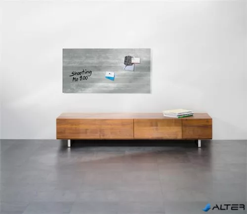 Mágneses üvegtábla,&nbsp; 46x91 cm, SIGEL "Artverum® ", beton mintázat