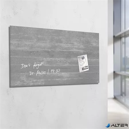 Mágneses üvegtábla,&nbsp; 46x91 cm, SIGEL "Artverum® ", beton mintázat