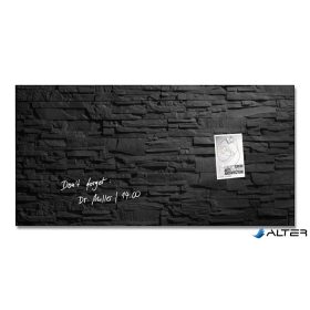 Mágneses üvegtábla,  46x91 cm, SIGEL "Artverum® ", pala mintázat