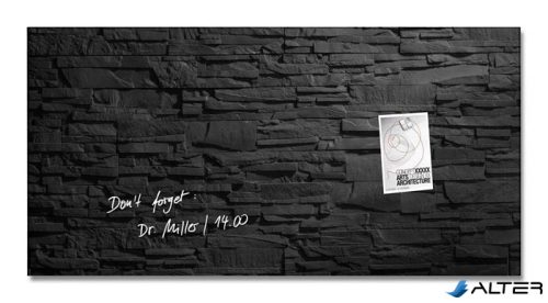 Mágneses üvegtábla,  46x91 cm, SIGEL "Artverum® ", pala mintázat