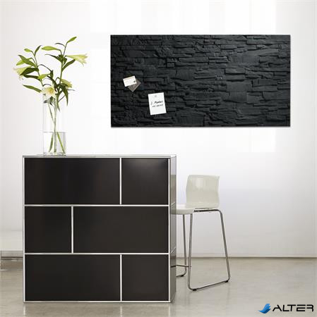 Mágneses üvegtábla, &nbsp;46x91 cm, SIGEL "Artverum® ", pala mintázat