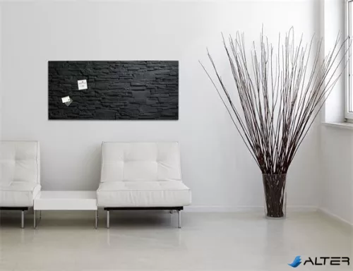 Mágneses üvegtábla, &nbsp;46x91 cm, SIGEL "Artverum® ", pala mintázat