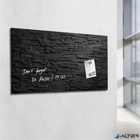 Mágneses üvegtábla, &nbsp;46x91 cm, SIGEL "Artverum® ", pala mintázat