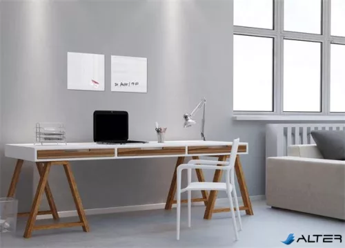 Mágneses üvegtábla, 30x30 cm, SIGEL 'Artverum® ', fehér