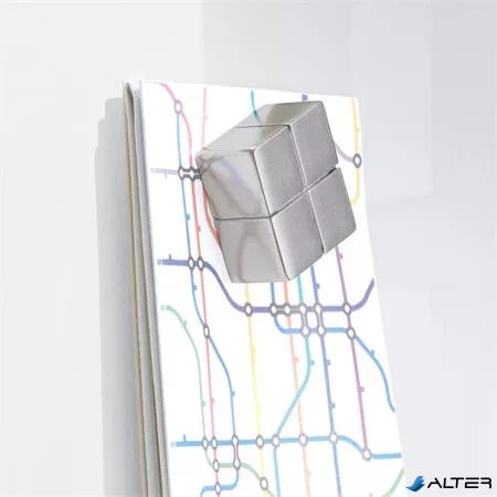 Mágneses üvegtábla, 100x100 cm, SIGEL "Artverum® ", fehér