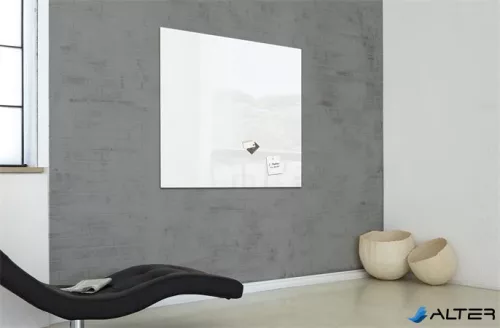 Mágneses üvegtábla, 100x100 cm, SIGEL "Artverum® ", fehér