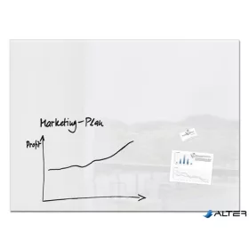   Mágneses üvegtábla, 120x90 cm, SIGEL 'Artverum® ' fehér