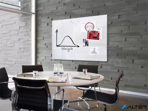 Mágneses üvegtábla, 120x90 cm, SIGEL 'Artverum® ' fehér