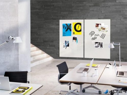 Mágneses üvegtábla, 120x180 cm, SIGEL 'Artverum® ', fehér