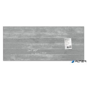   Mágneses üvegtábla, 130x55 cm, SIGEL 'Artverum® ', beton mintázat