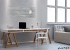 Mágneses üvegtábla, 130x55 cm, SIGEL "Artverum® ", beton mintázat