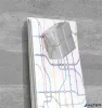 Mágneses üvegtábla, 130x55 cm, SIGEL 'Artverum® ', beton mintázat