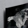 Mágneses üvegtábla, Világtérképpel, 46x91 cm, SIGEL "Artverum® ", fekete