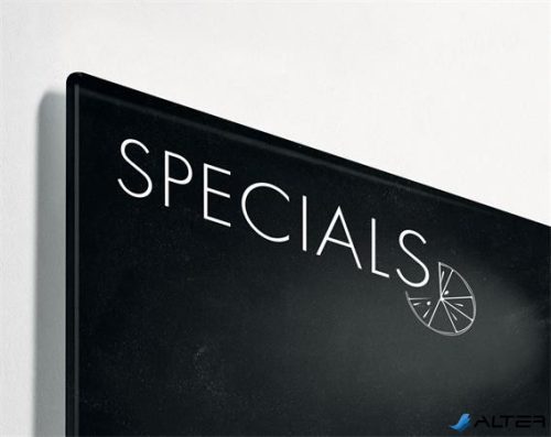 Mágneses üvegtábla, 90x120x1,8 cm, SIGEL 'Artverum® ', Happy Hour mintázat, matt