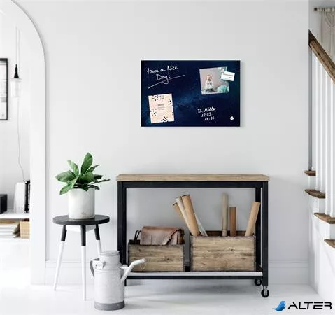 Mágneses üvegtábla, 60x40x1,5 cm, SIGEL 'Artverum® ', Galaxy mintázat